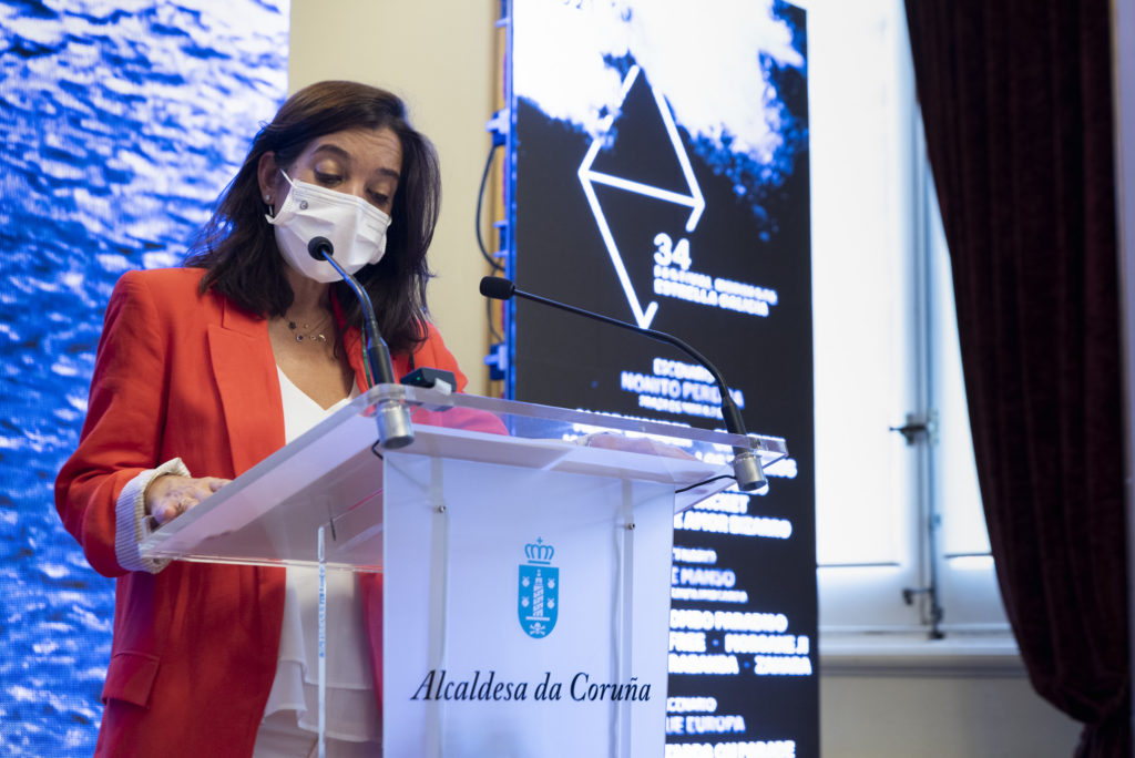 Inés Rey, alcaldesa da Coruña, na presentación da 34 edidición do Festival Noroeste Estrella Galicia 2021