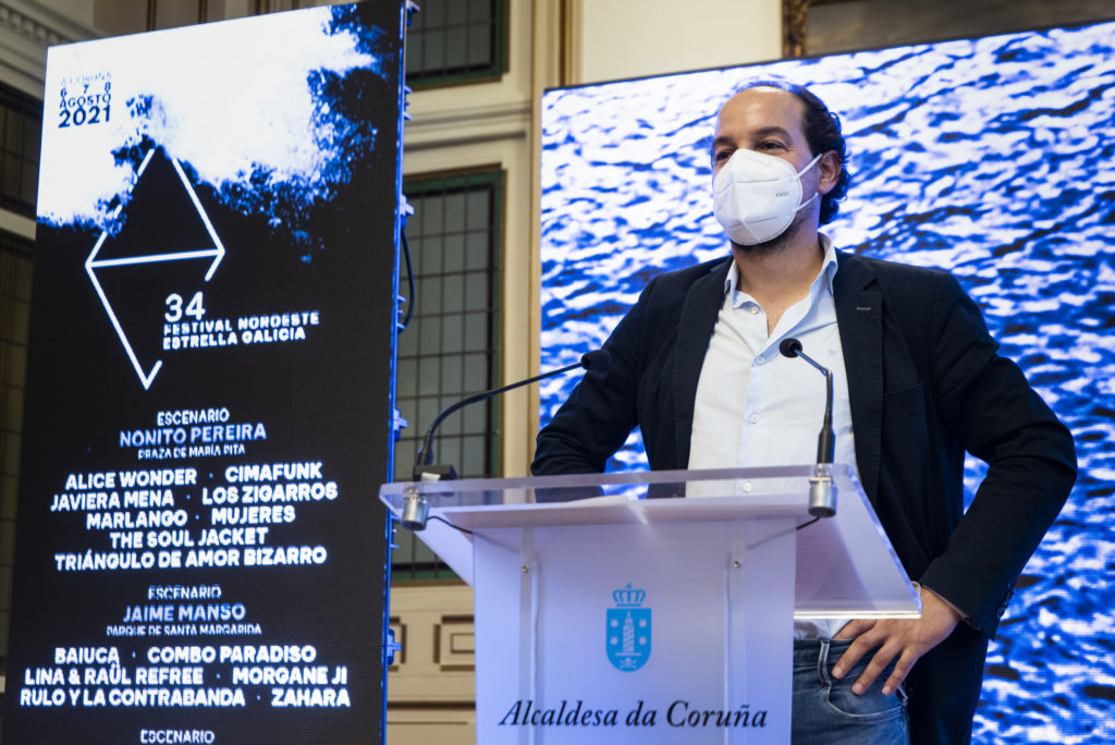 Antonio Viejo, director de Asuntos Corporativos de Corporación Hijos de Rivera, na presentación da 34 edidición do Festival Noroeste Estrella Galicia 2021
